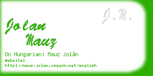 jolan mauz business card
